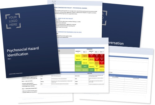 Psychosocial Hazard Risk Management Kit document templates for Australian SMEs